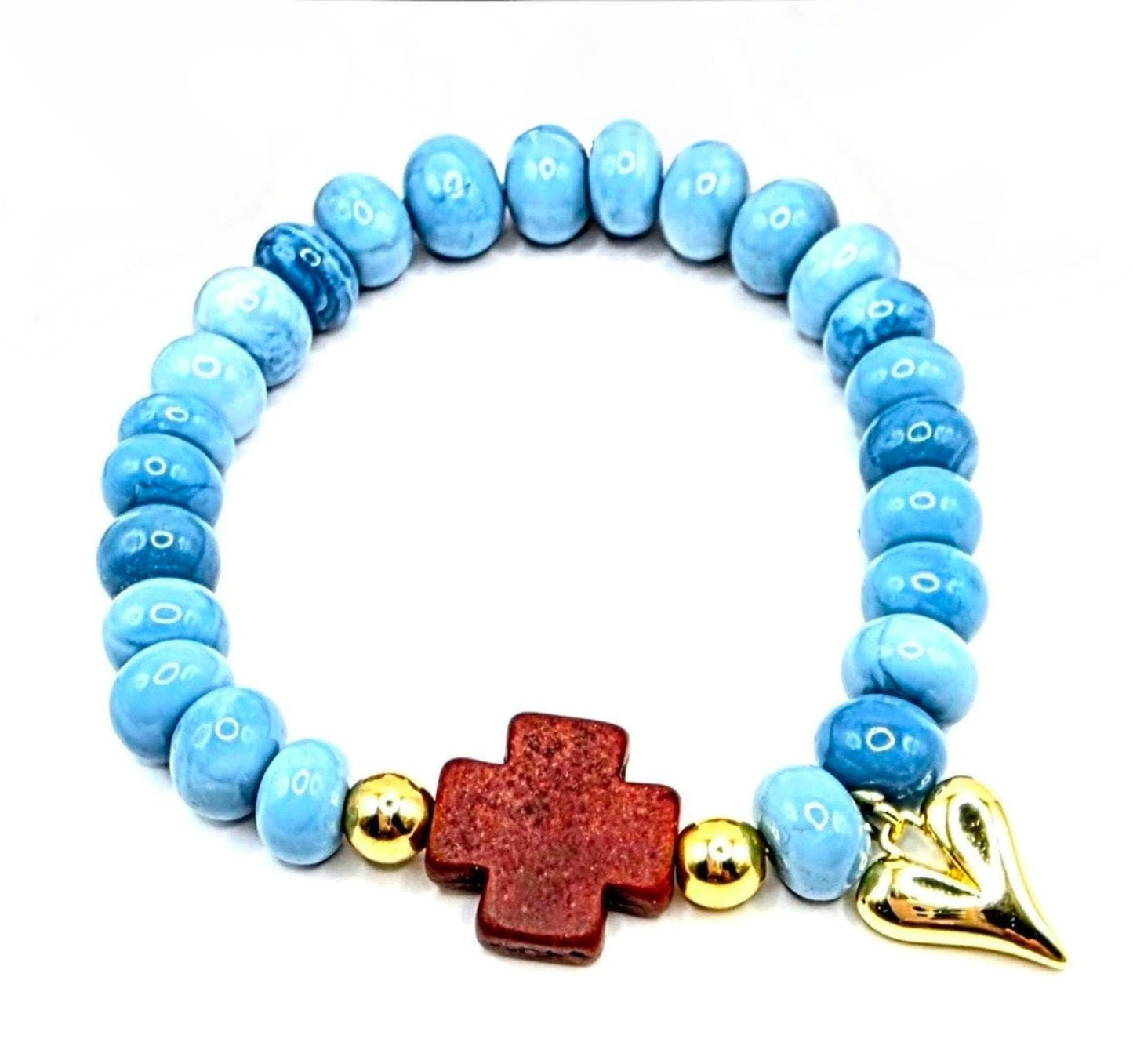 Blue River Cross Bracelet AVAILABLE ON ETSY www.blueriverboho.etsy.com