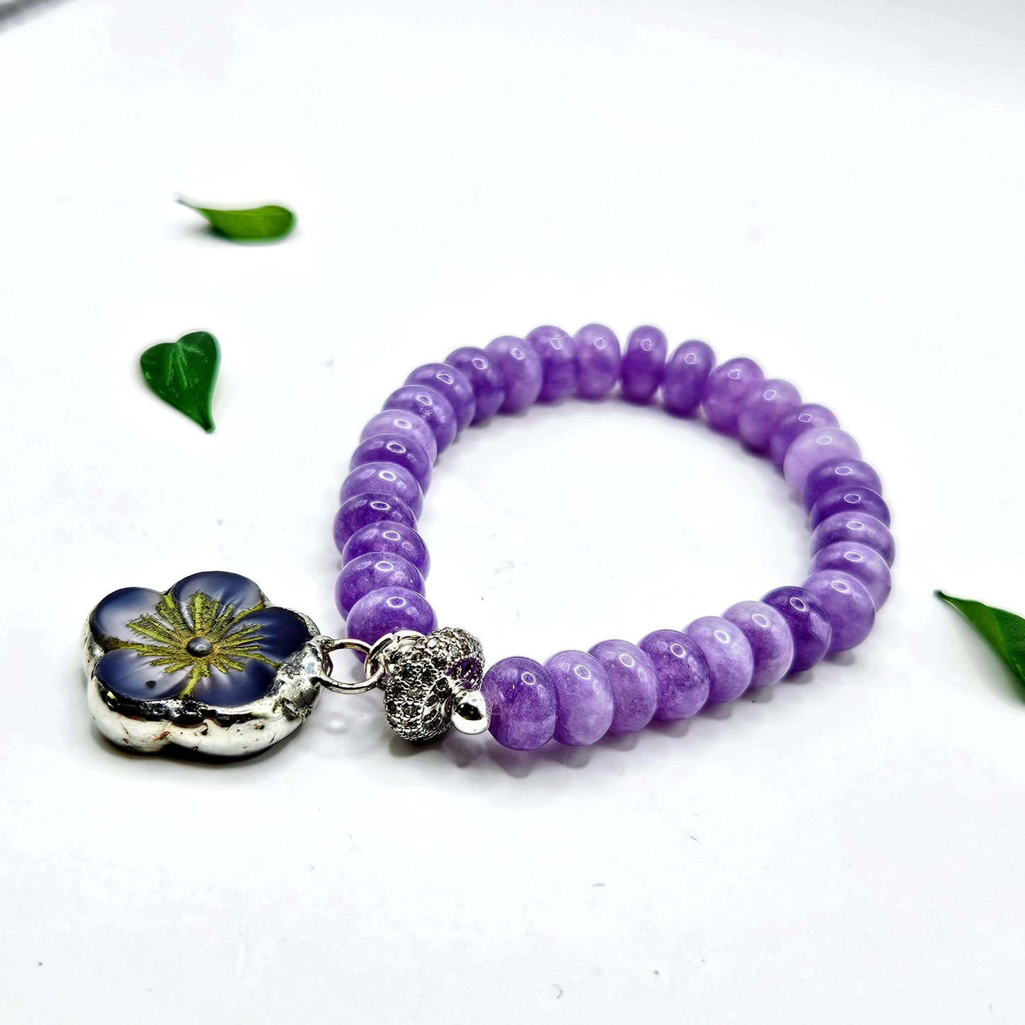 Purple Jade Stretch Bracelet