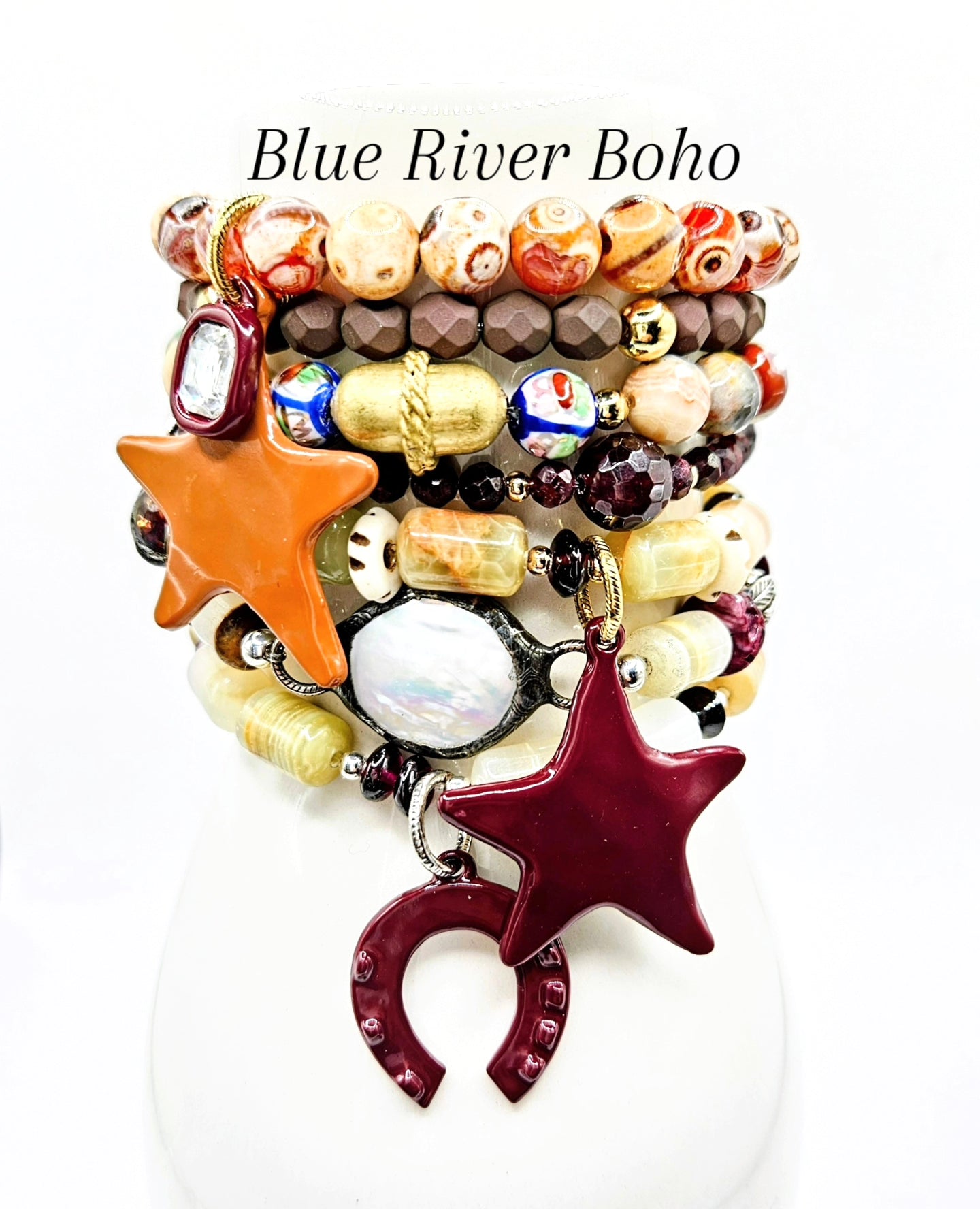 Fall Cranberry Garnet Gemstone Bracelet