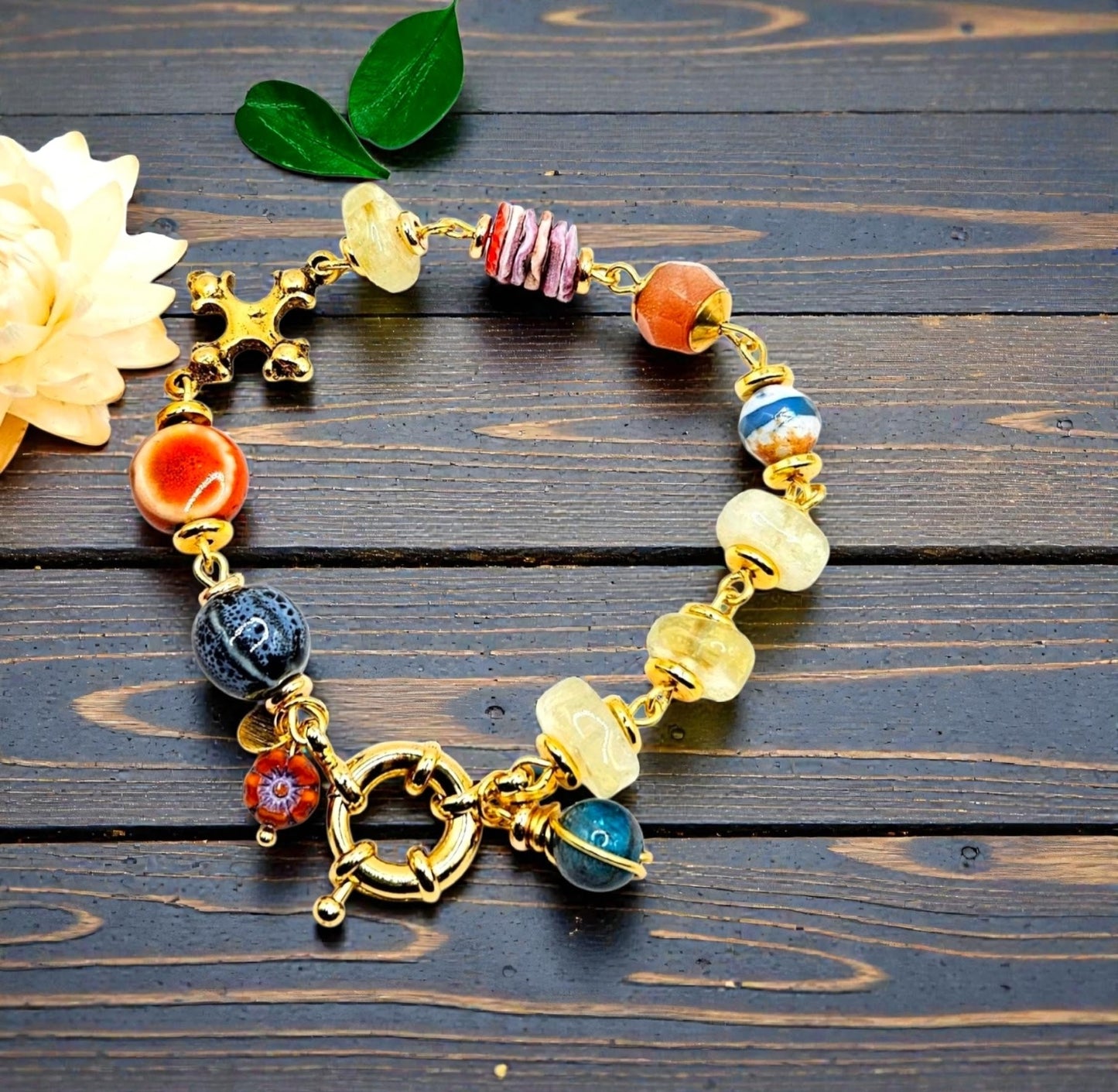 Citrine Gemstone Artisan Bracelet * One of a Kind Jewelry