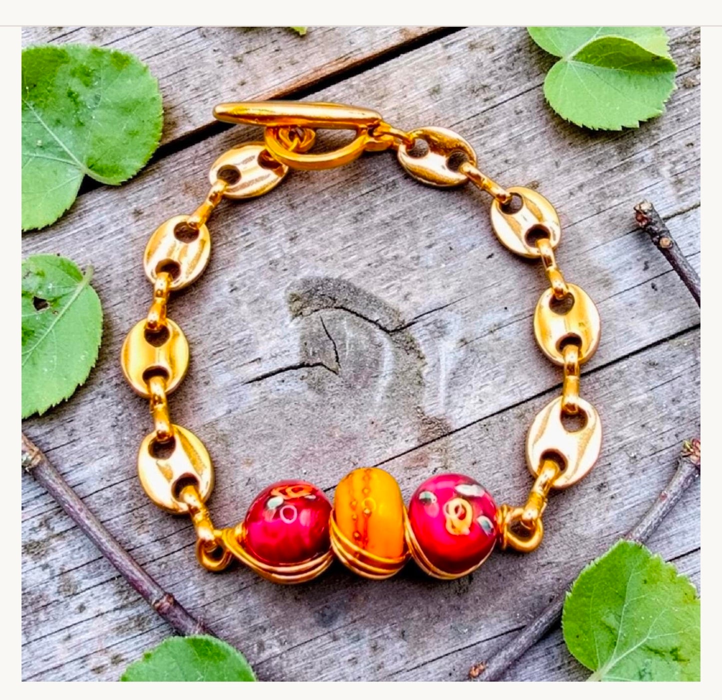 Gold Coffee Bean Luxe Bracelet