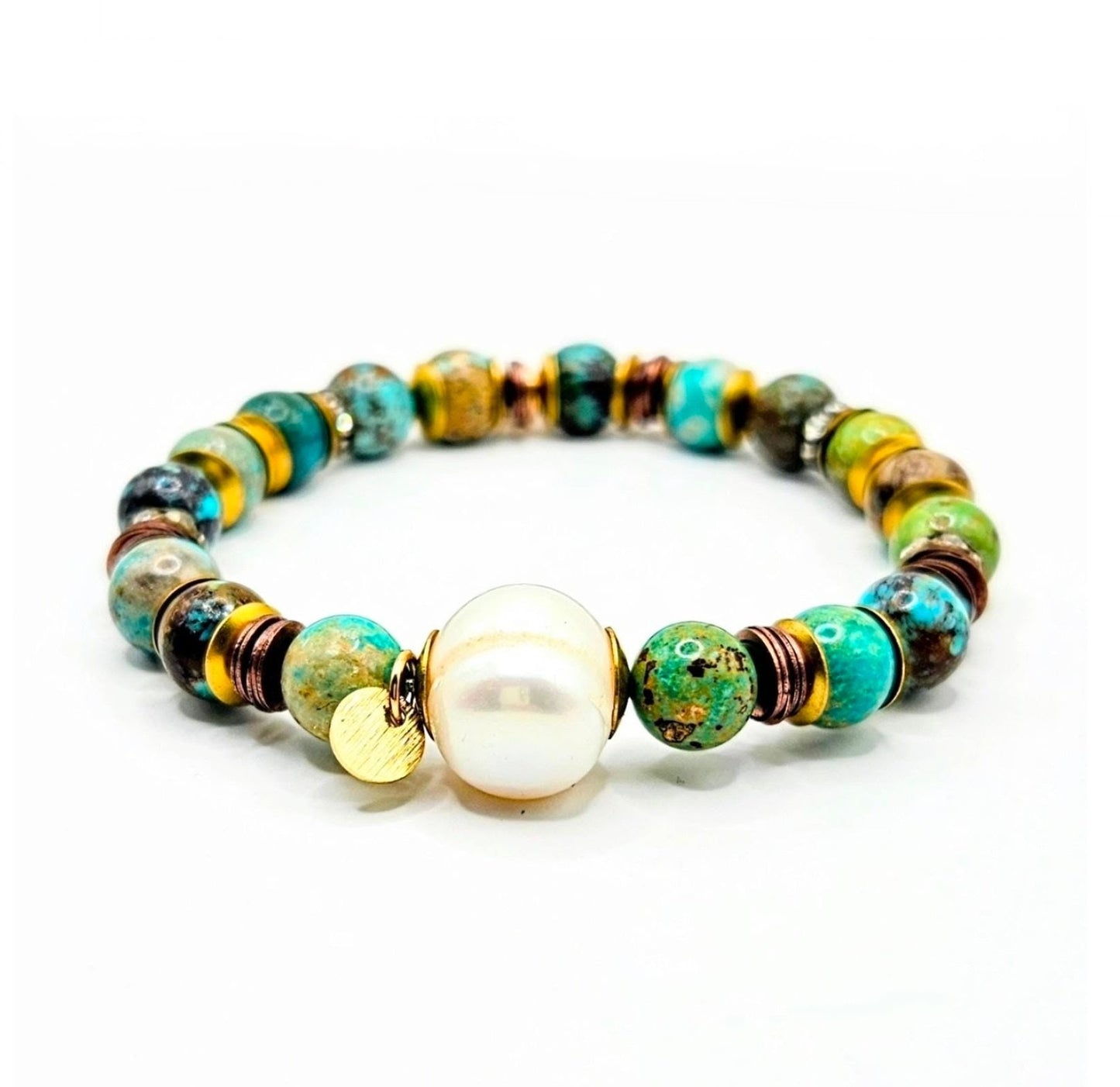 Turquoise Rio Bracelet || One-of-a- Kind Jewelry || Gifts Ideas//Rustic Bracelet Stack