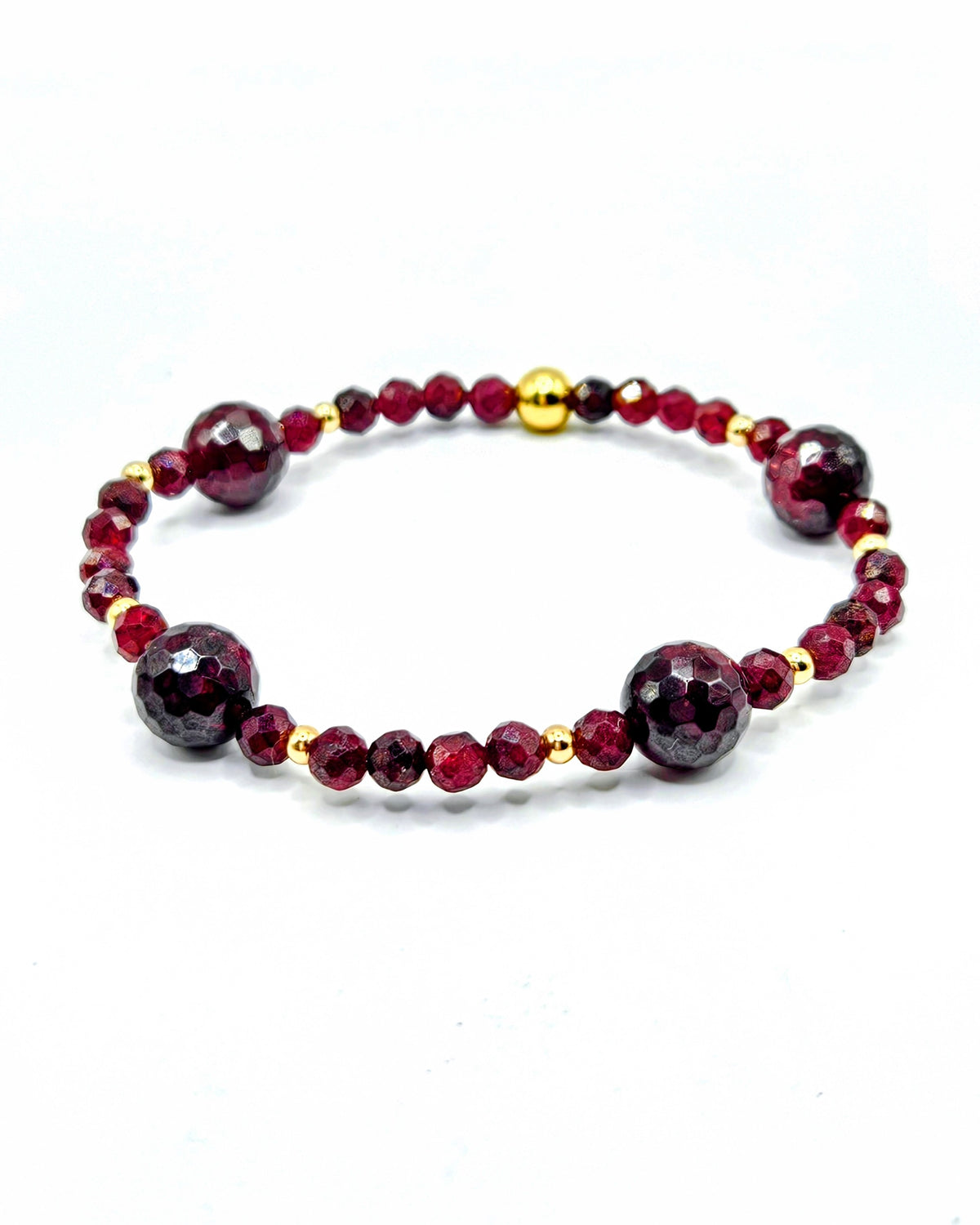Fall Cranberry Garnet Gemstone Bracelet