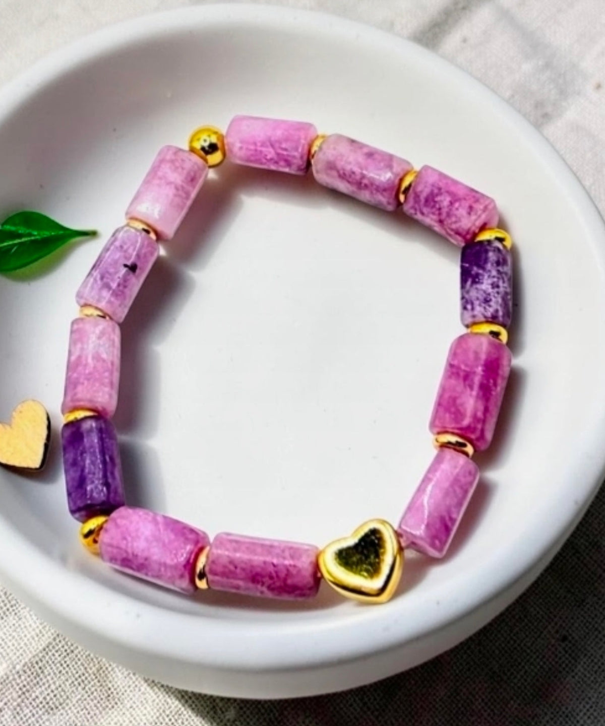 Pink and Purple Gemstone Bracelet