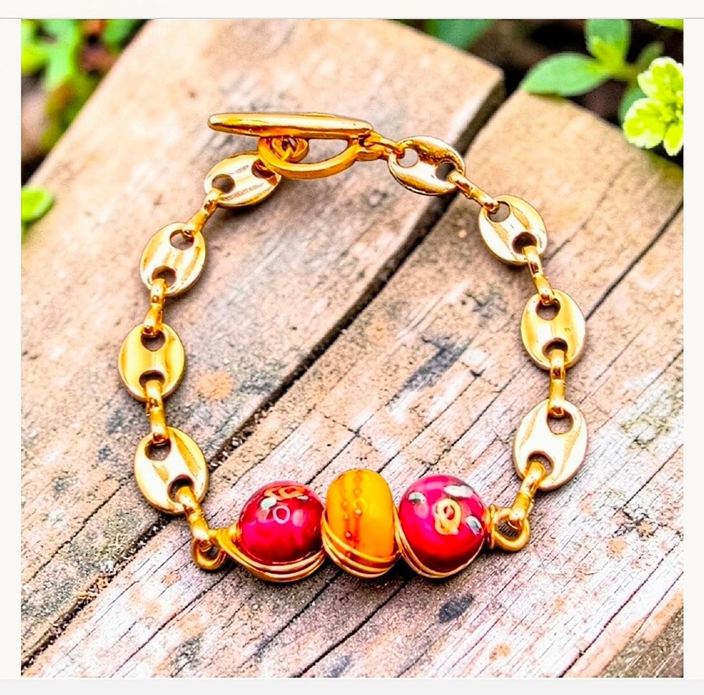 Gold Coffee Bean Luxe Bracelet