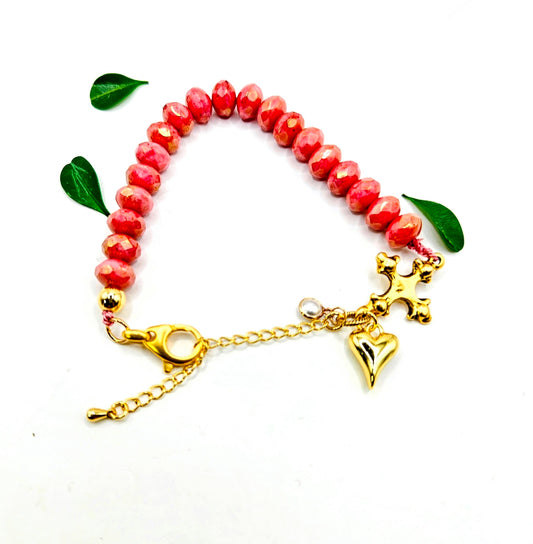 Pretty Pink Vintage Style Bracelet