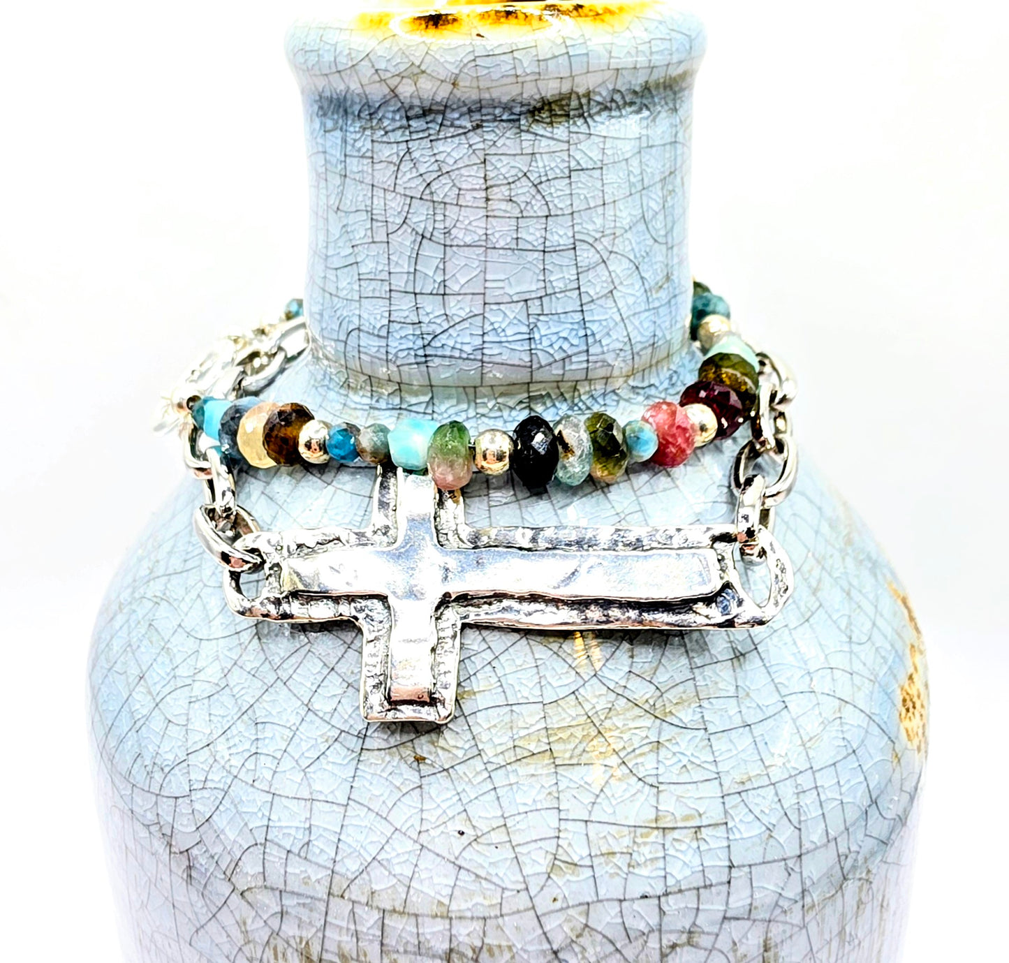 Grace Sterling Silver Cross Bracelet