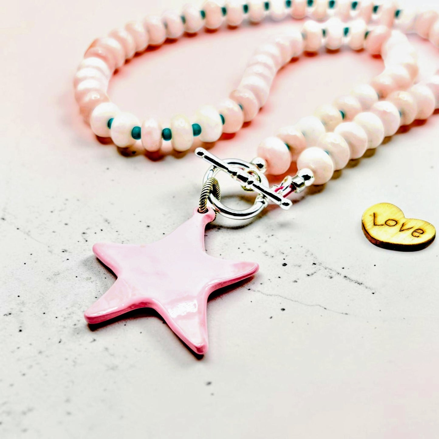 Blush Pink Boho Necklace