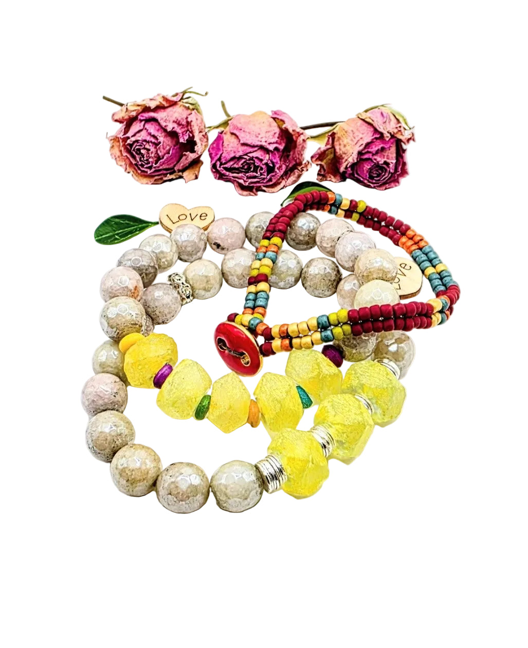 Lemon Drop Chunky Bracelets AVAILABLE thru ETSY www.blueriverboho.etsy.com