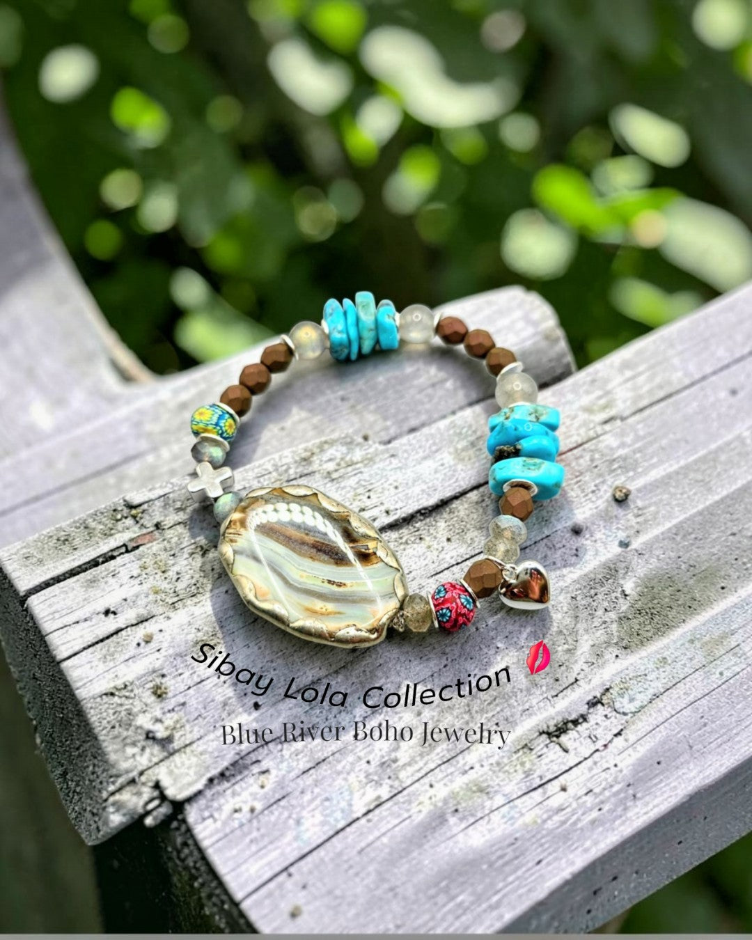 Desert Tide | Turquoise,Labradorite Stretch Bracelet