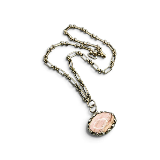 Rhodochrosite Gemstone Necklace|| One of a kind jewelry