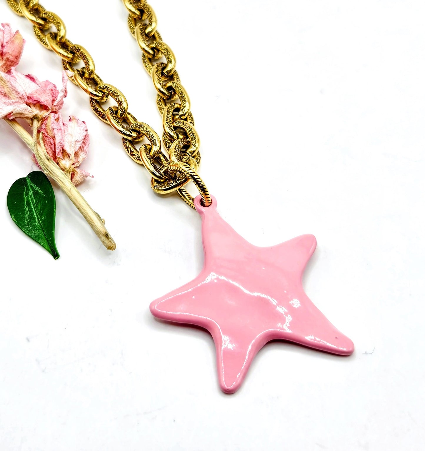 Pretty Pink Star Necklace