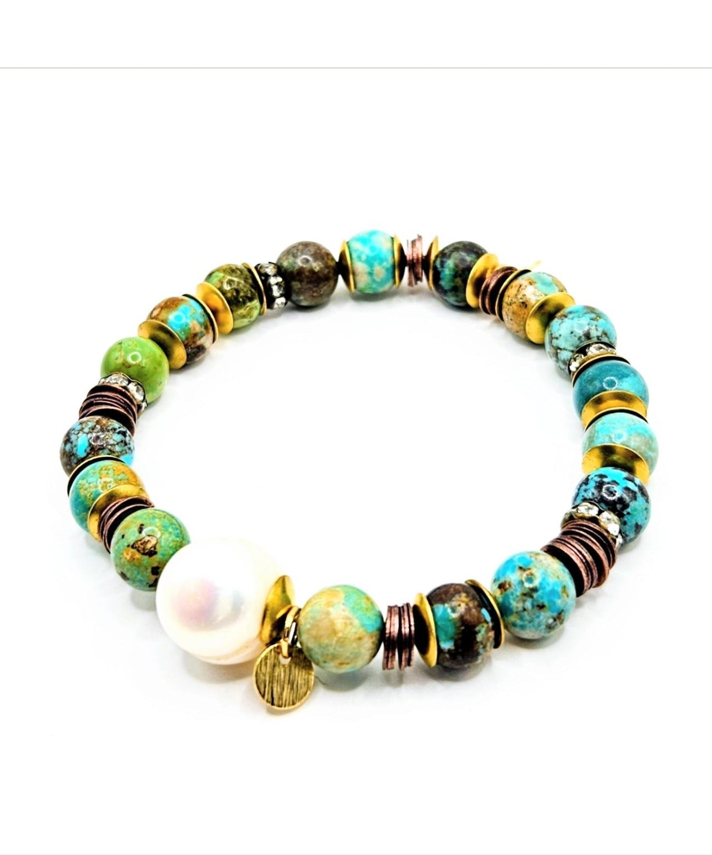 Turquoise Rio Bracelet || One-of-a- Kind Jewelry || Gifts Ideas//Rustic Bracelet Stack