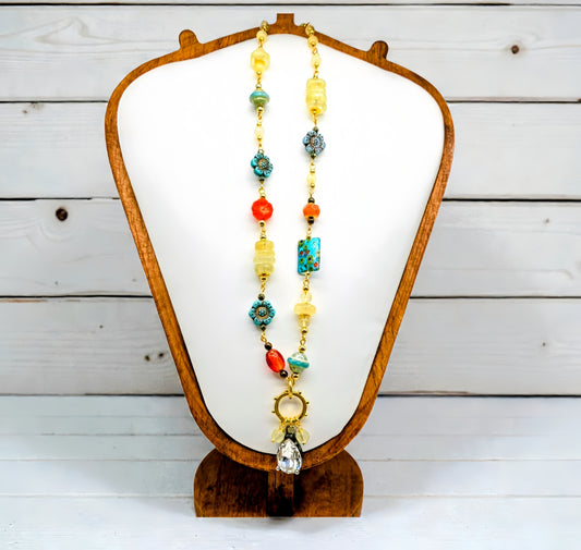 Citrine Gemstone Necklace  AVAILABLE ON ETSY www.blueriverboho.etsy.com