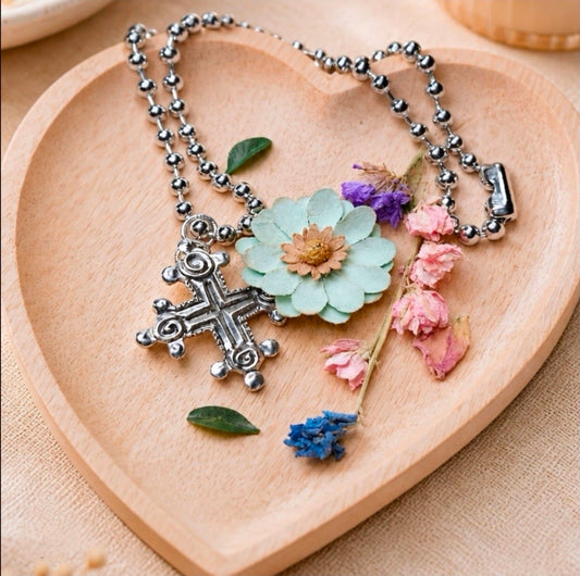 Rustic Cross Necklace