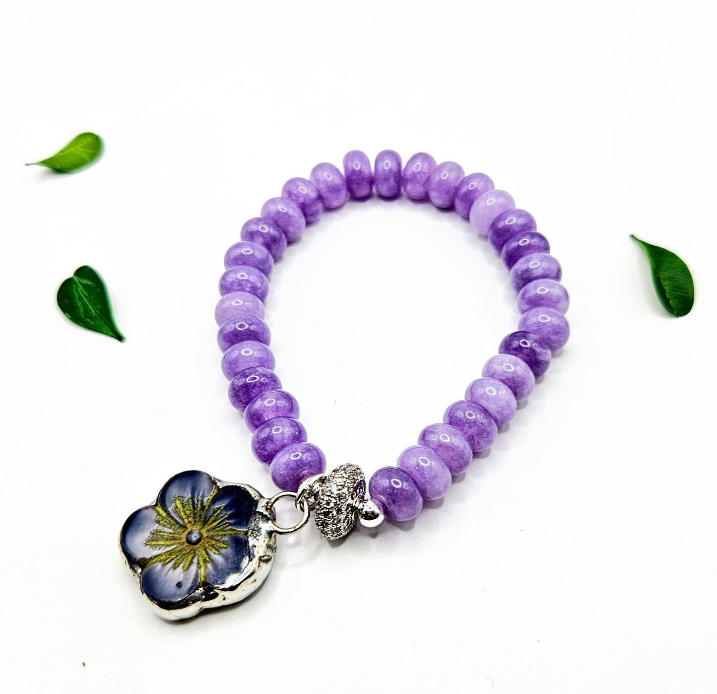 Purple Jade Stretch Bracelet