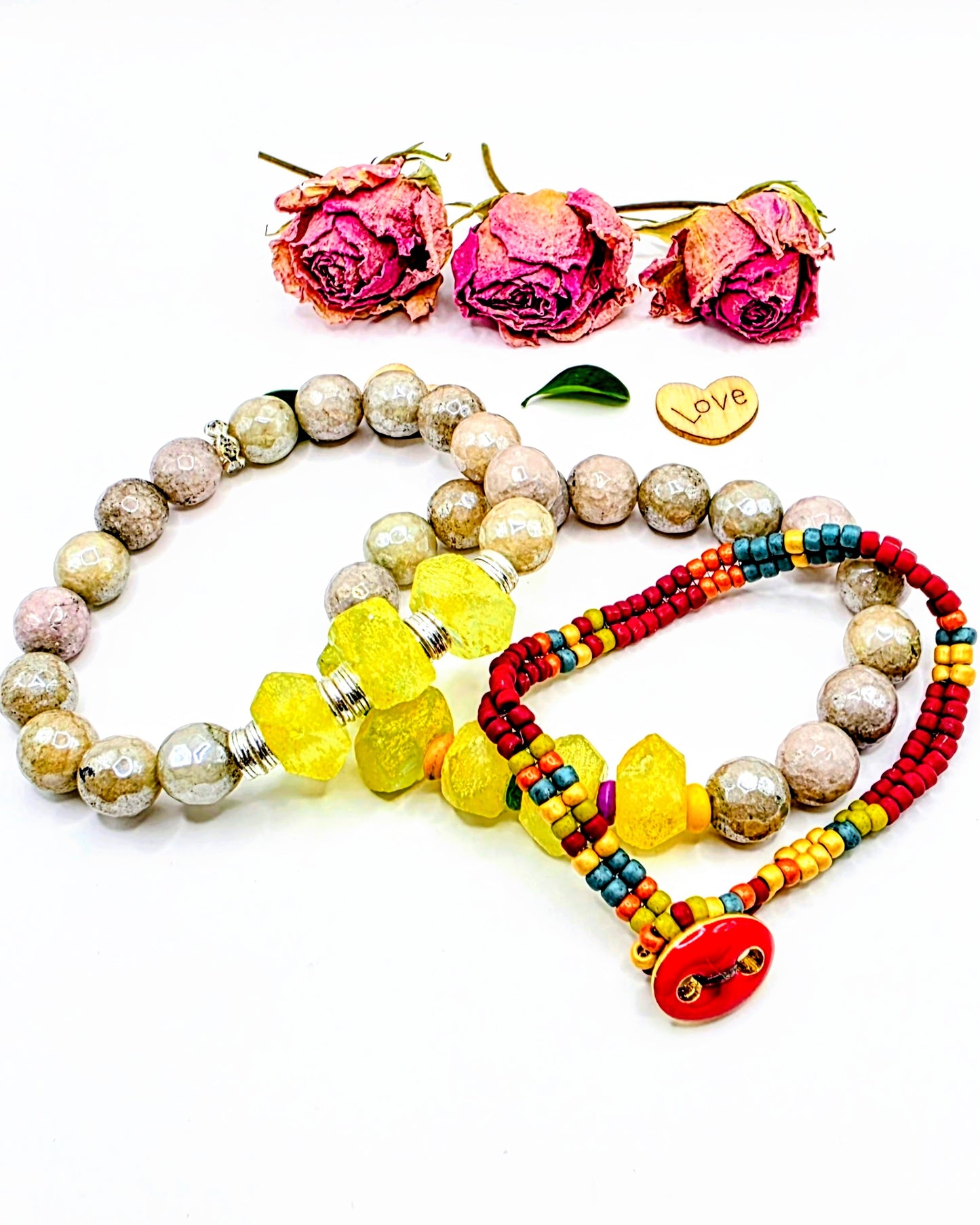 Lemon Drop Chunky Bracelets AVAILABLE thru ETSY www.blueriverboho.etsy.com