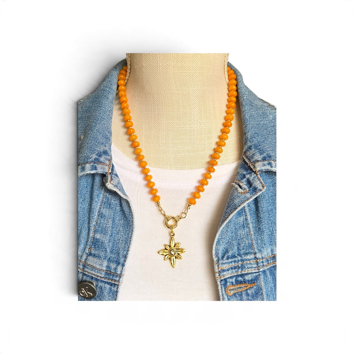 Fall Trendy Boho Cross Necklace//Removable Pendant
